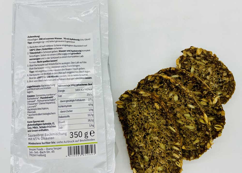 KETO Bio-Körnerbrot-Backmischung