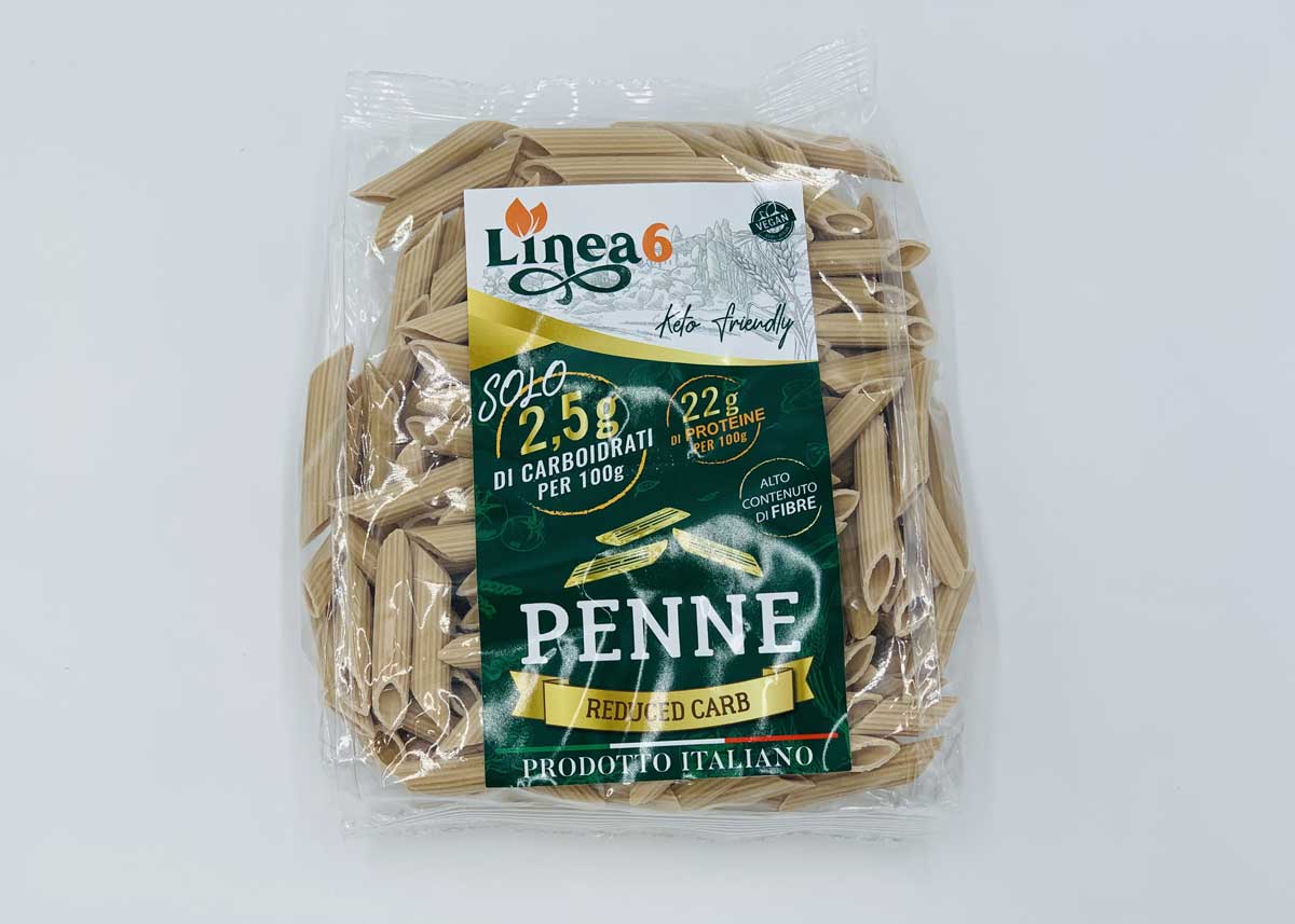 Ketogene Penne Nudeln mit nur 2,5 g Kohlenhydraten