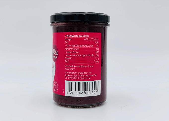 Xucker Fruchtaufstrich Himbeere - vegan